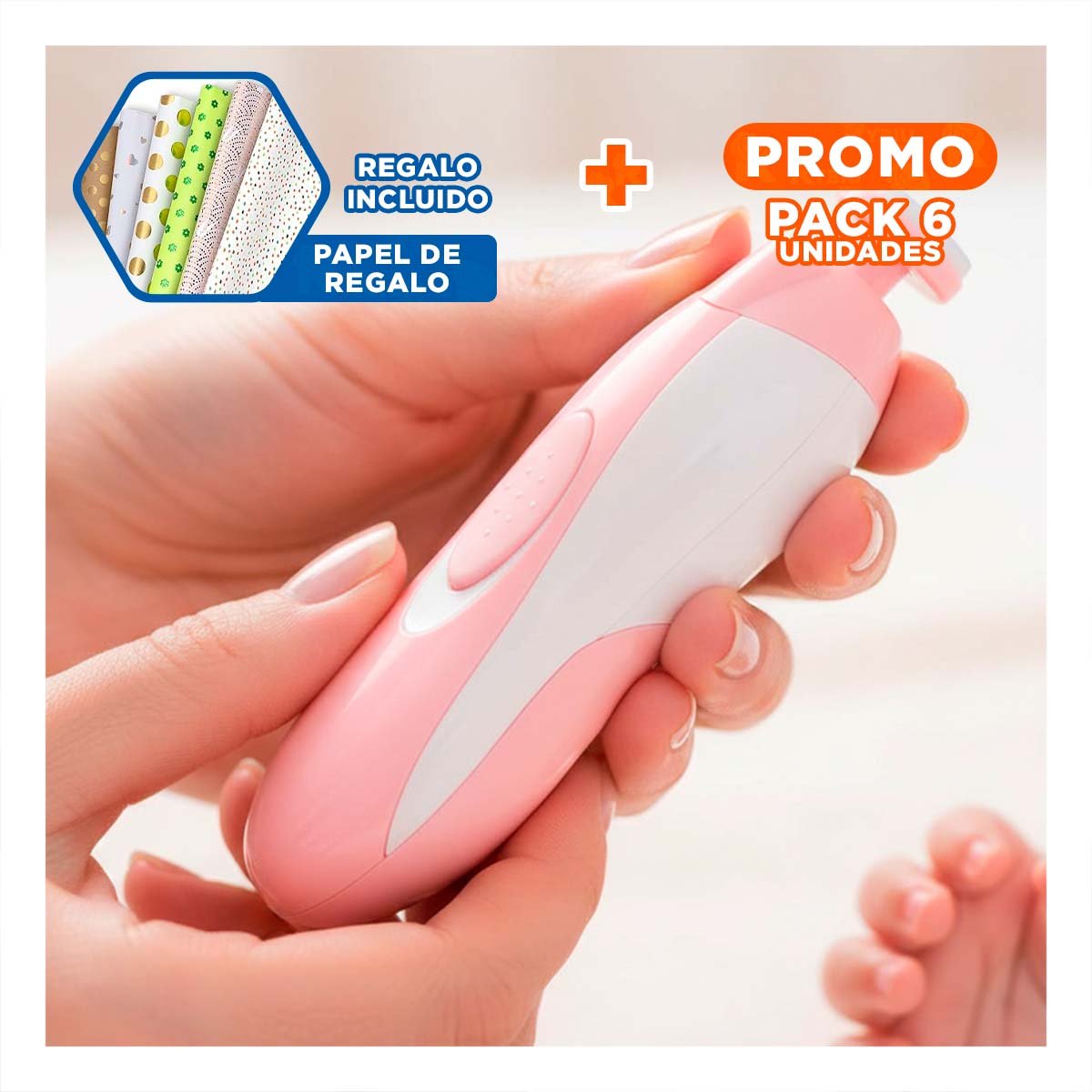 PACK6 SISTEMA PORTATIL DE CEJAS BLANCO RECARGABLE PARA PRECISION Y+PAPEL REGALO - 1