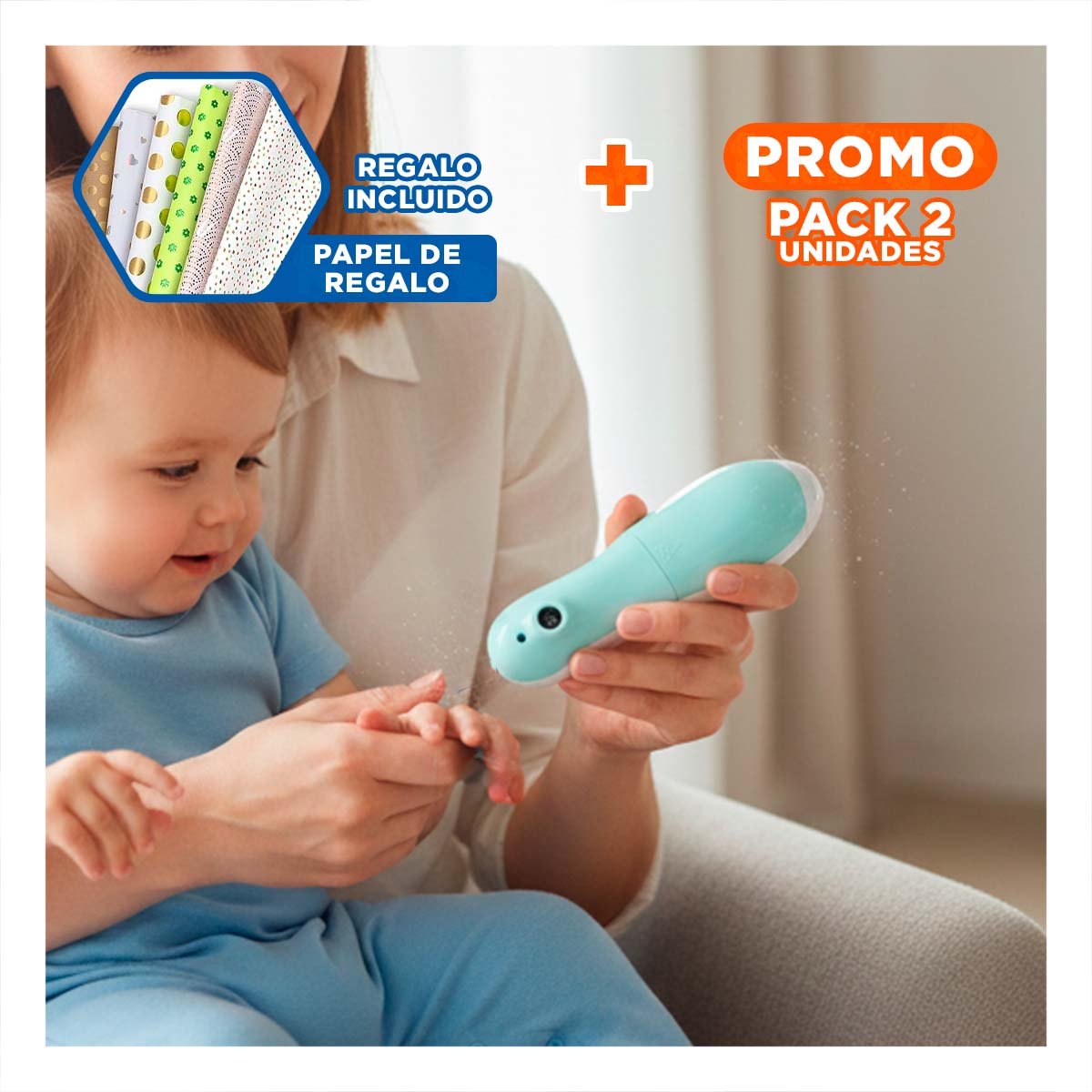 PACK2 PERFILADOR PORTATIL DE CEJAS BLANCO RECARGABLE MODERNO Y+PAPEL REGALO - 1