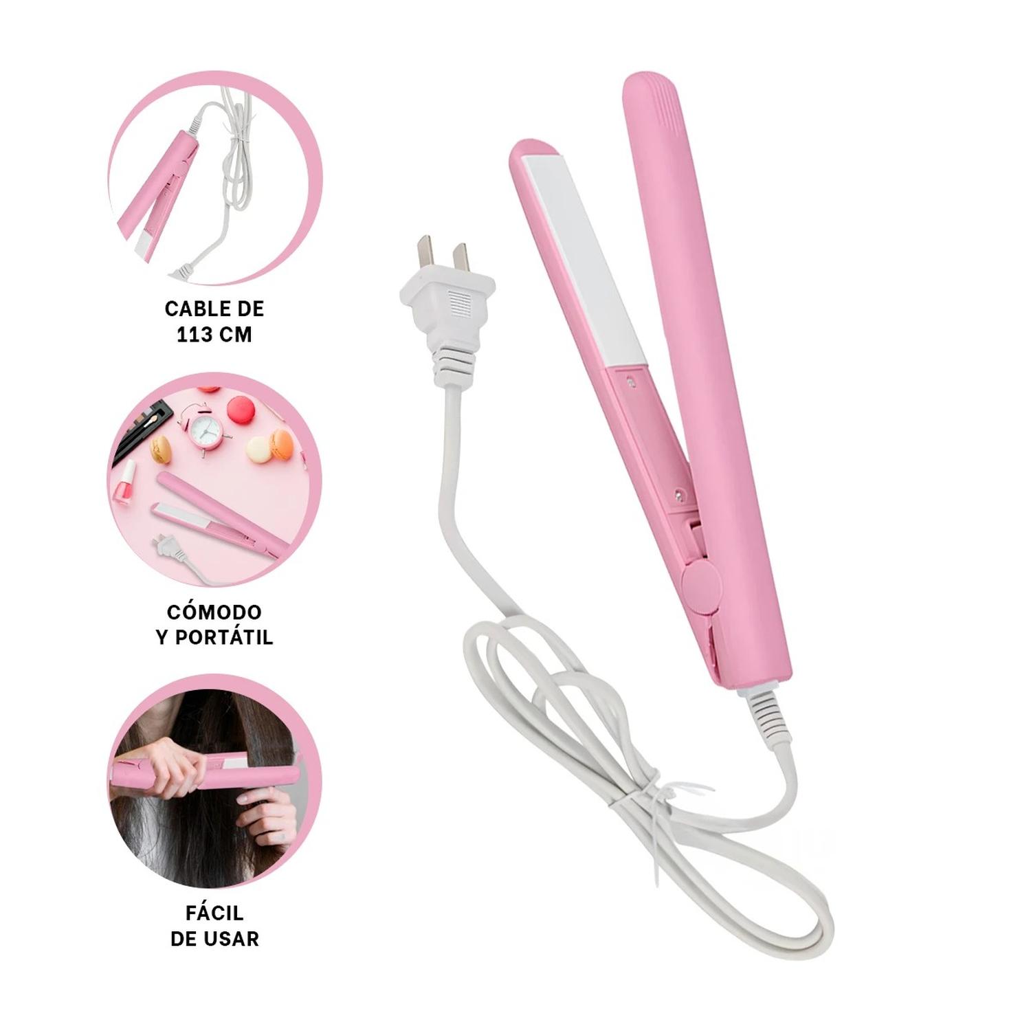 PACK4 ALISADOR DE ESTILIZADO PARA CABELLO EN COLOR ROSADO - 3