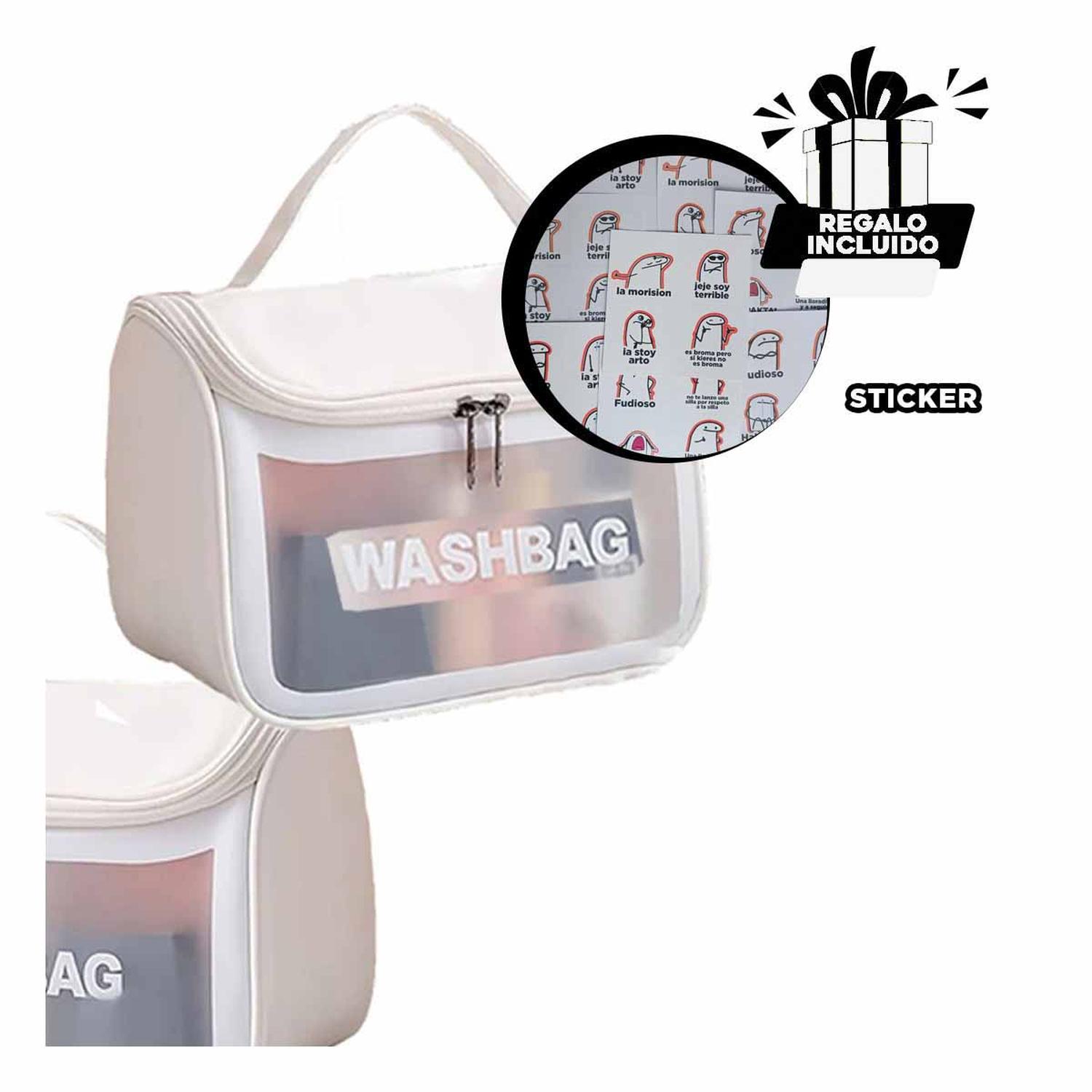 PACK6 BOLSA PARA COSMETICOS EN BLANCO Y+REGALO STICKERS - 1