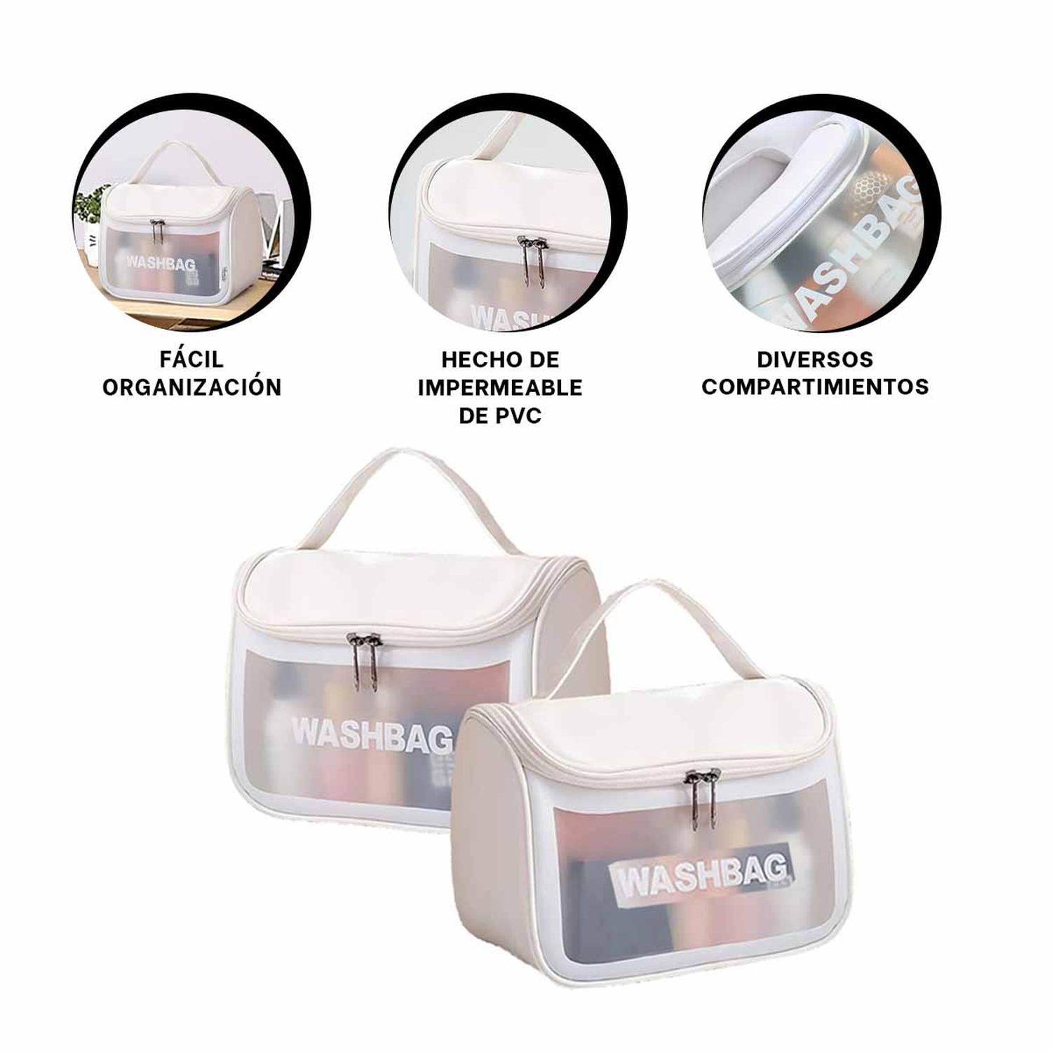 PACK6 BOLSA PARA COSMETICOS EN BLANCO Y+REGALO STICKERS - 3