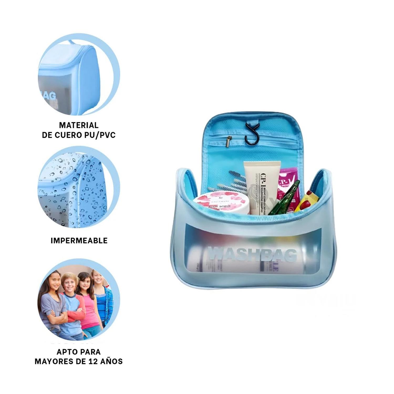 PACK4 NECESER PARA ORGANIZAR EN CELESTE Y+REGALO STICKERS - 3