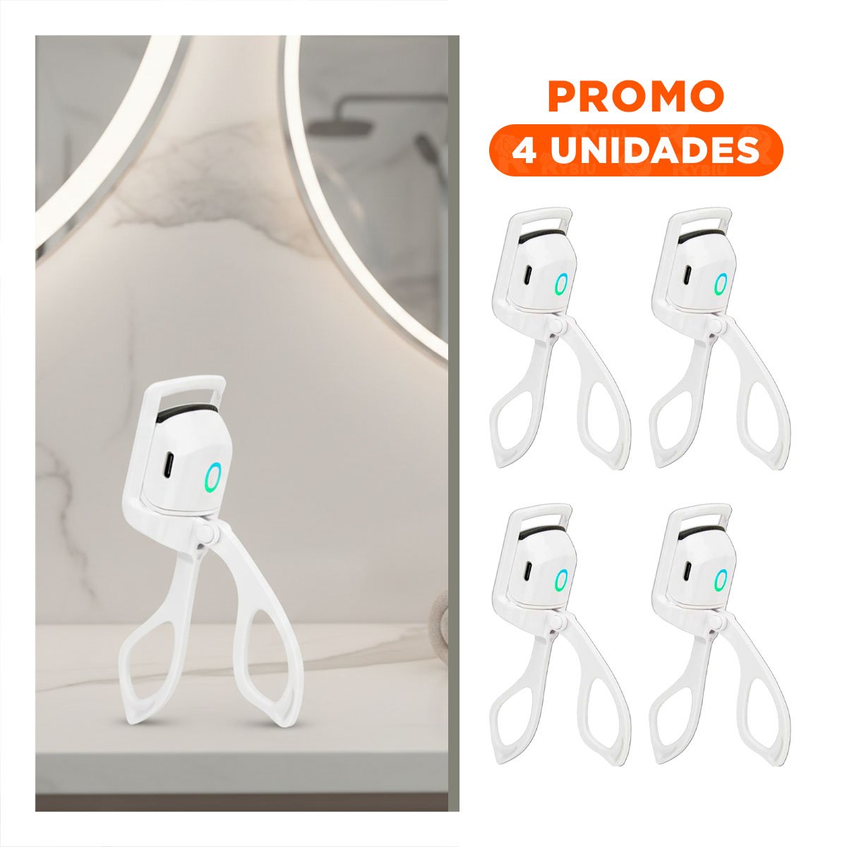 PACK4 MODELADOR PRACTICO BLANCO ELECTRICO PARA PEINADOS Y+REGALO STICKER - 1