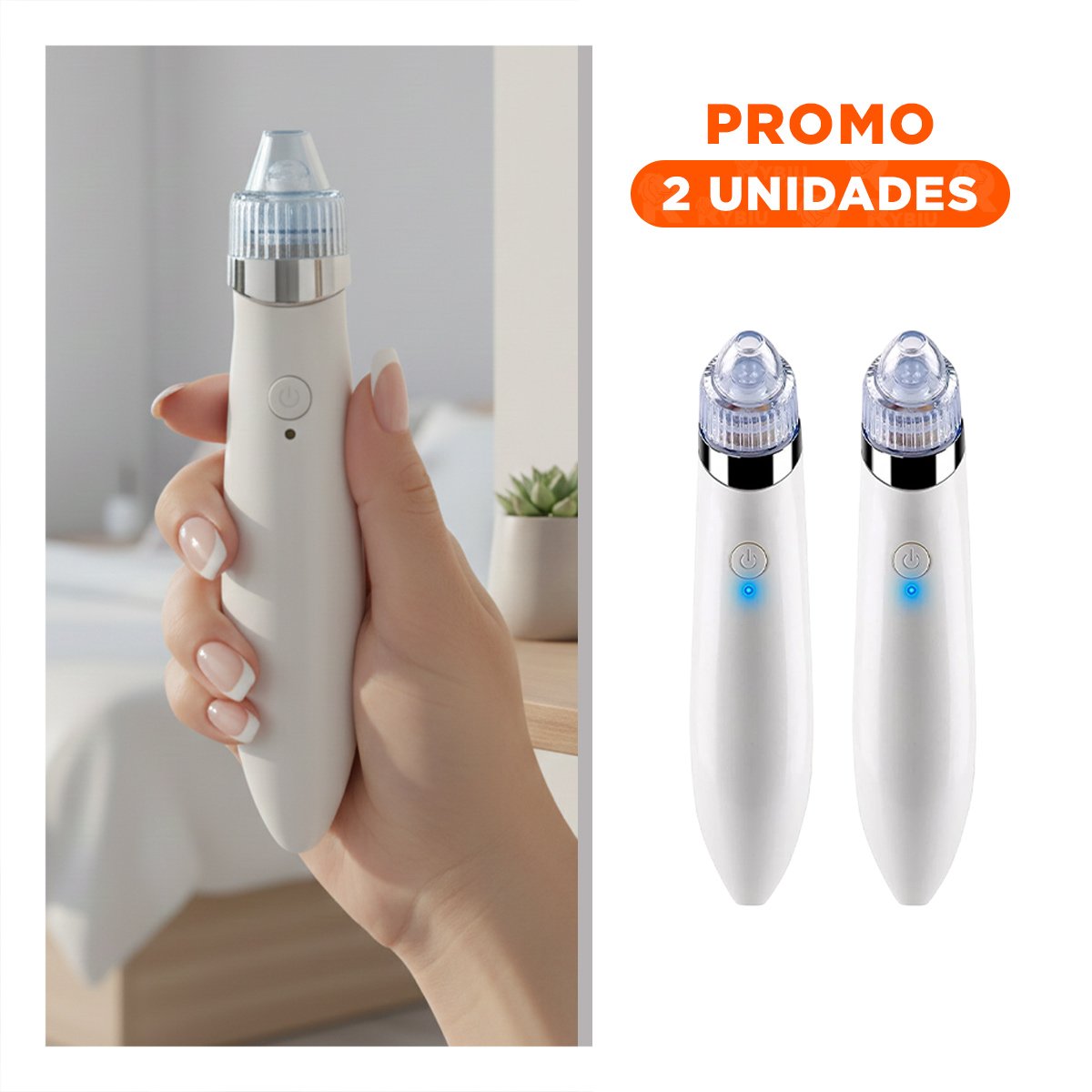 PACK2 EQUIPO PORTATIL BLANCO PARA CUIDADO FACIAL PRACTICO - 1