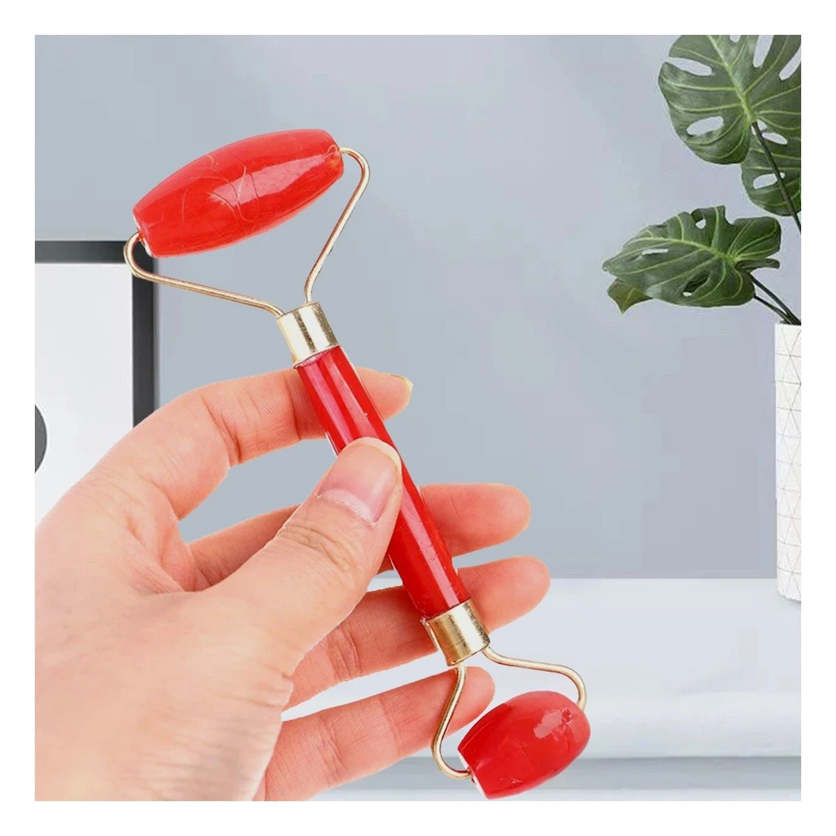 PACK6 JUEGO HOGAR 3 DE LIMPIEZA FACIAL PLASTICO ROJO PARA CUIDADO PERSONAL Y+PAPEL REGALO - 5