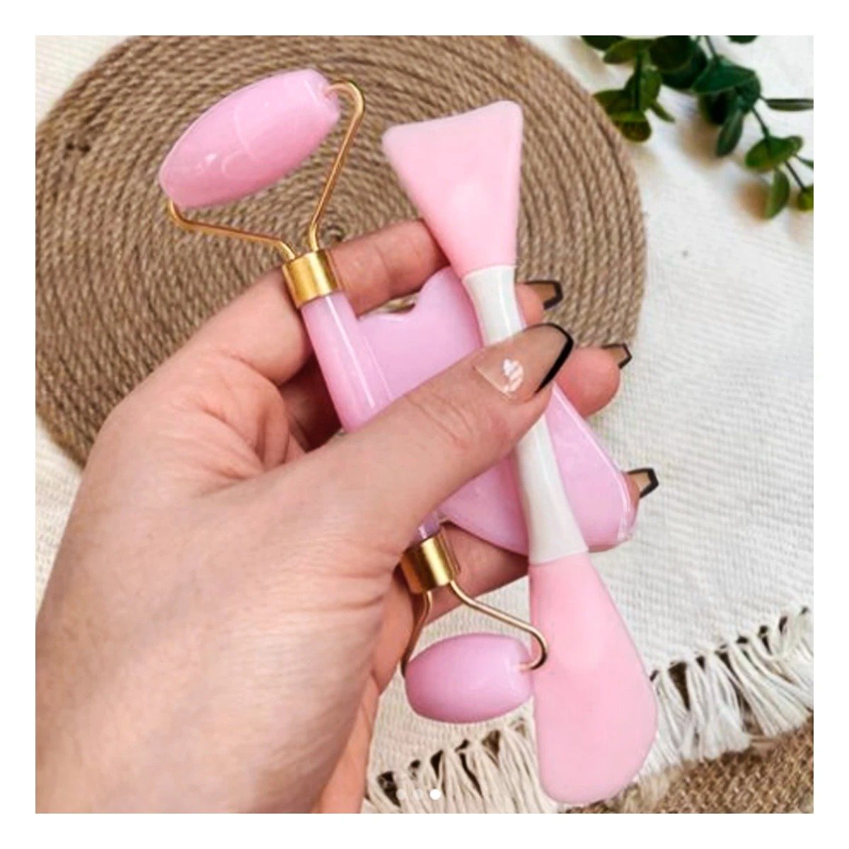 PACK2 SET COMPLETO 3 DE LIMPIEZA FACIAL PLASTICO ROSADO BEBE - 5