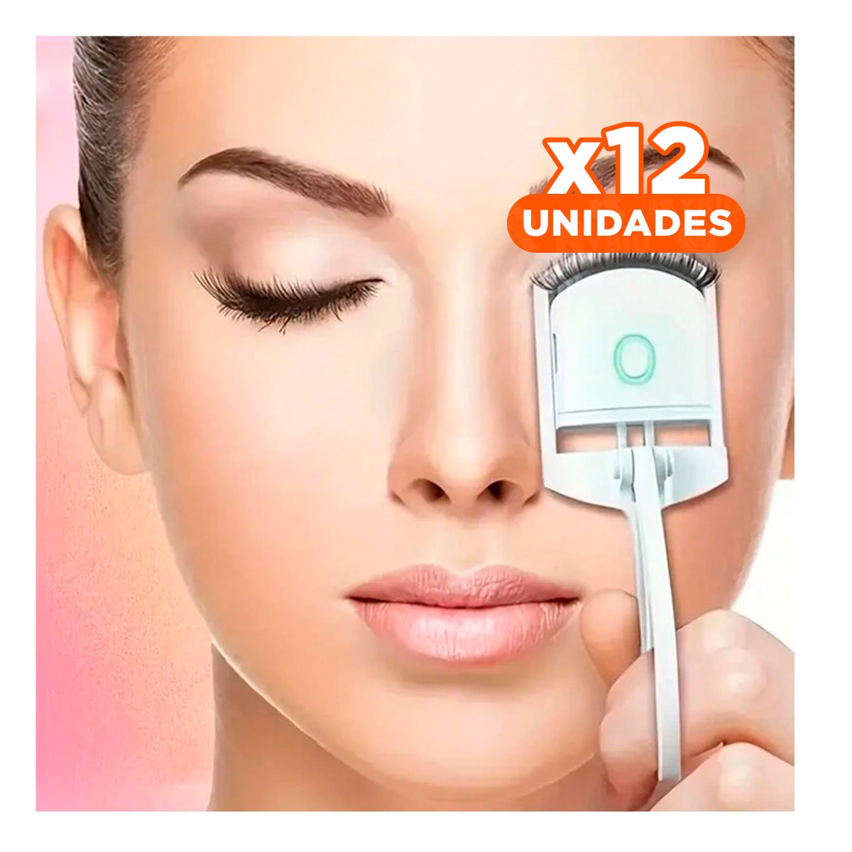 PACK12 TENAZA ELEGANTE BLANCA ELECTRICA PARA PEINADOS - 1