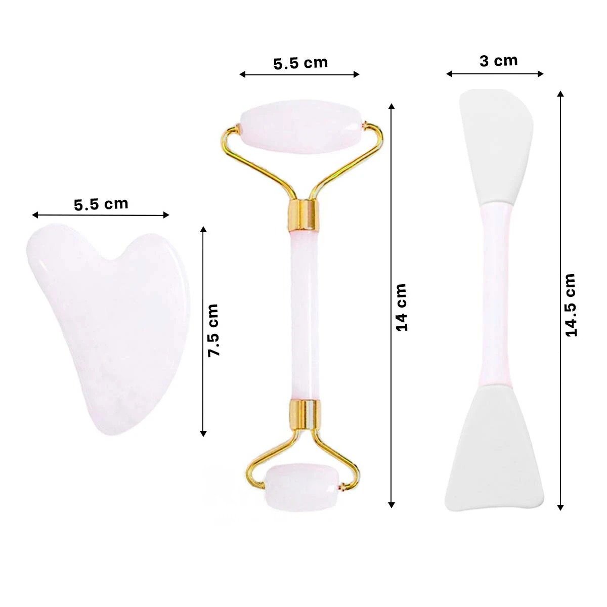 PACK2 SET FUNCIONAL 3 DE LIMPIEZA FACIAL PLASTICO BLANCO PARA BELLEZA Y+PAPEL REGALO - 4