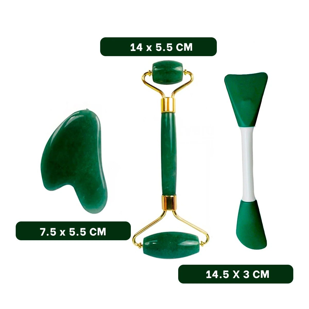PACK2 COMBO COMPLETO 3 DE LIMPIEZA FACIAL PLASTICO VERDE PARA HOGAR - 4