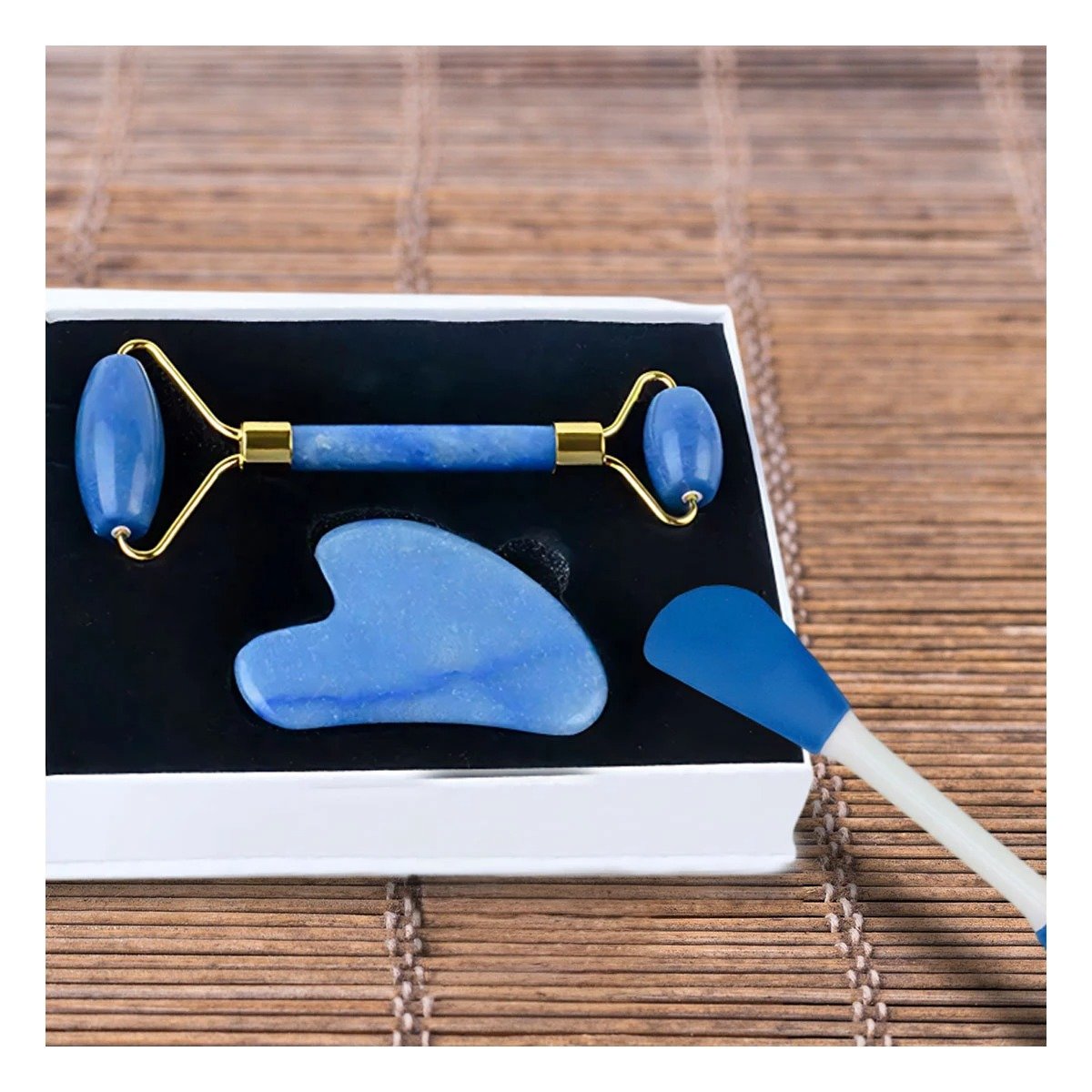 PACK2 CONJUNTO DE LIMPIEZA FACIAL 3 PIEZAS PLASTICO AZUL PARA CUIDADO PERSONAL - 5