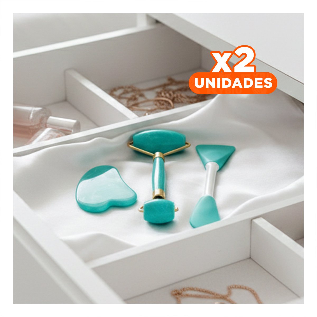 PACK2 KIT FUNCIONAL 3 DE LIMPIEZA FACIAL PLASTICO TURQUESA PARA USO DIARIO Y+REGALO STICKER - 1