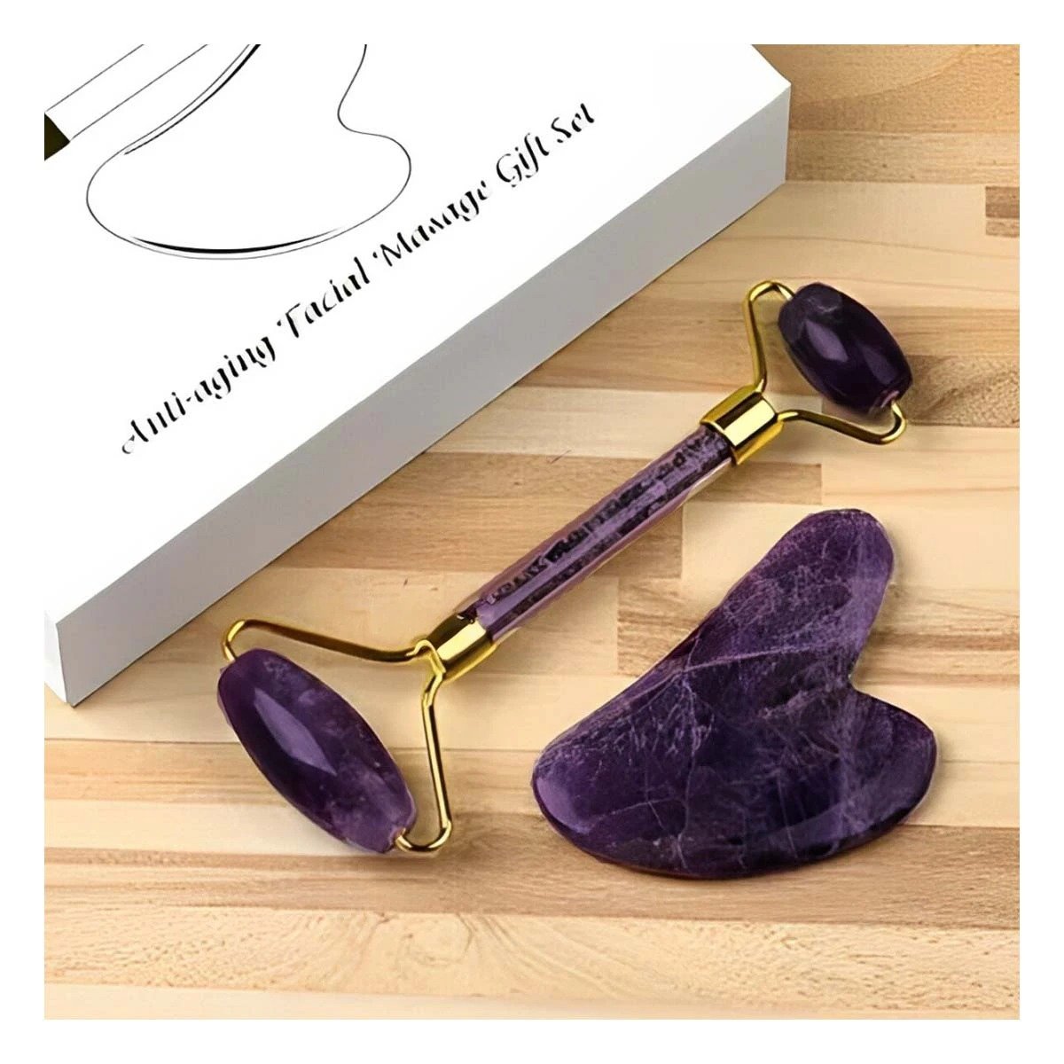 PACK4 CONJUNTO BELLEZA 3 DE LIMPIEZA FACIAL PLASTICO MORADO PARA RUTINA FACIAL - 3