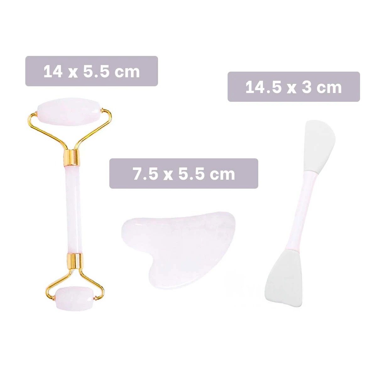 PACK2 KIT FUNCIONAL 3 DE LIMPIEZA FACIAL PLASTICO BLANCO PARA USO DIARIO Y+REGALO STICKER - 4