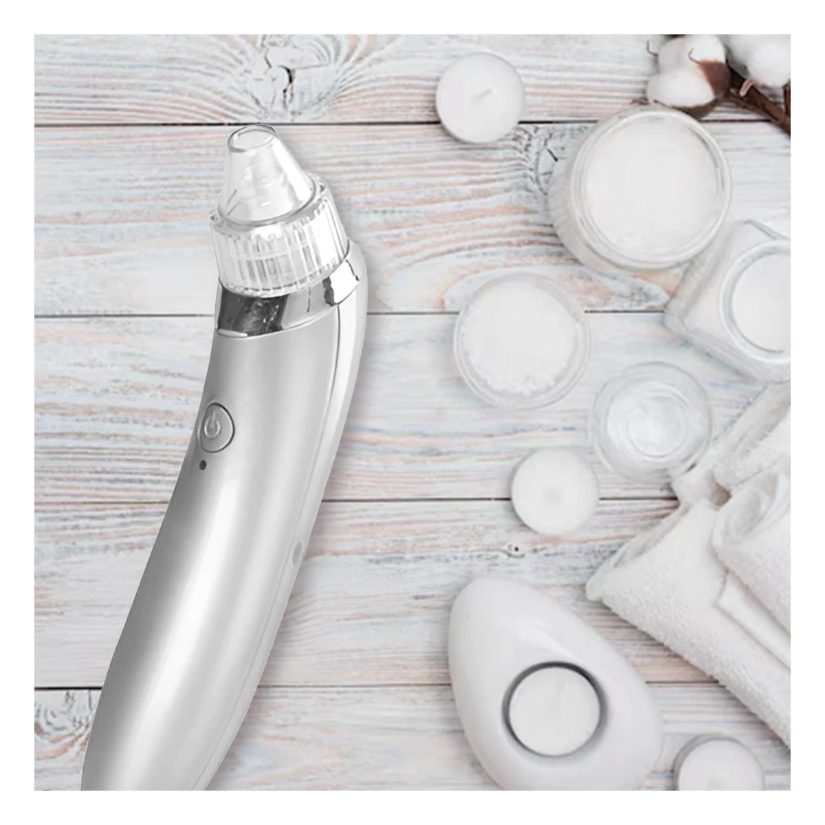 PACK6 EXTRACTOR ELECTRICO BLANCO PARA ESPINILLAS Y CUIDADO FACIAL Y+REGALO STICKER - 3