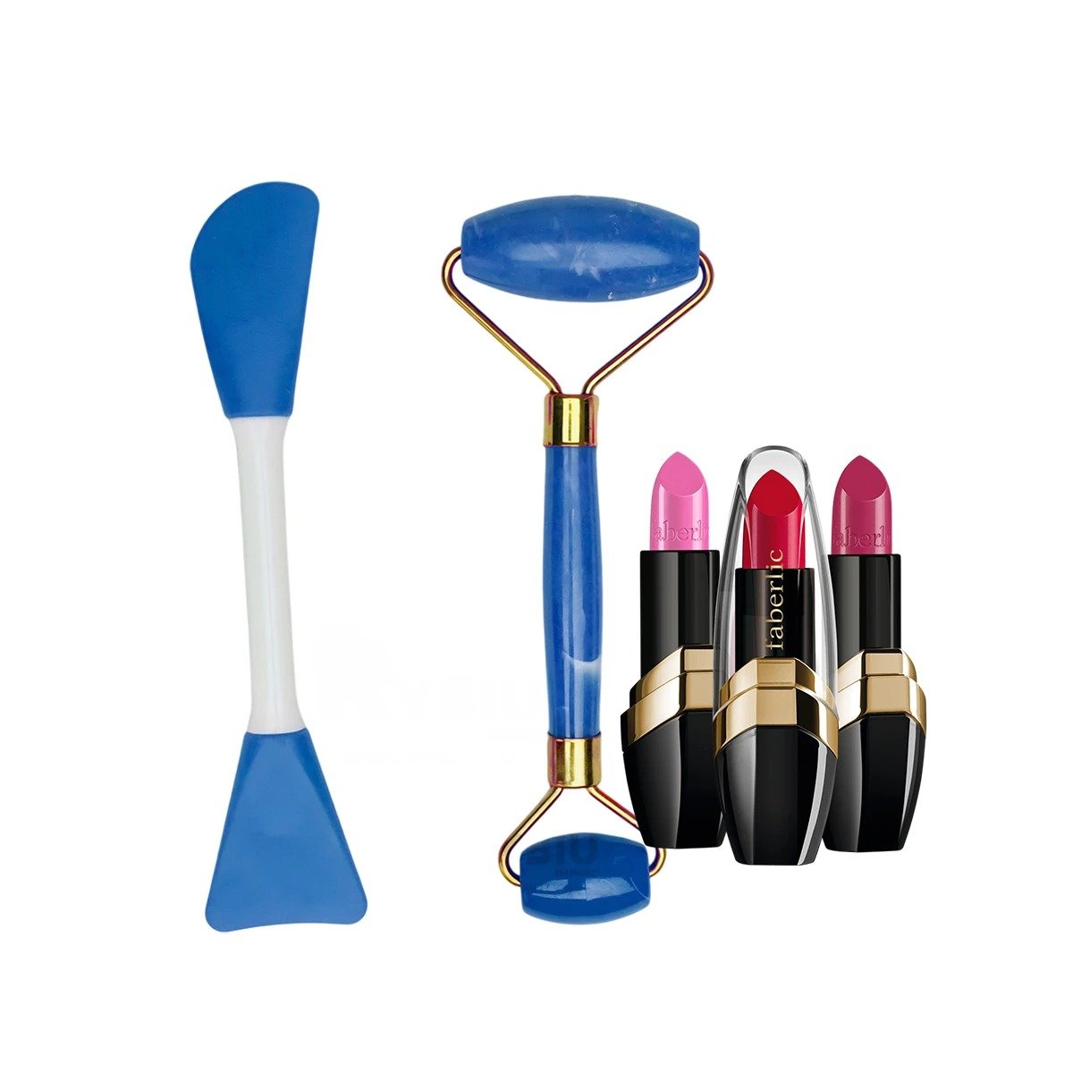 PACK2 SET COMPLETO DE LIMPIEZA FACIAL PLASTICO AZUL 3 PIEZAS Y+REGALO STICKER - 2