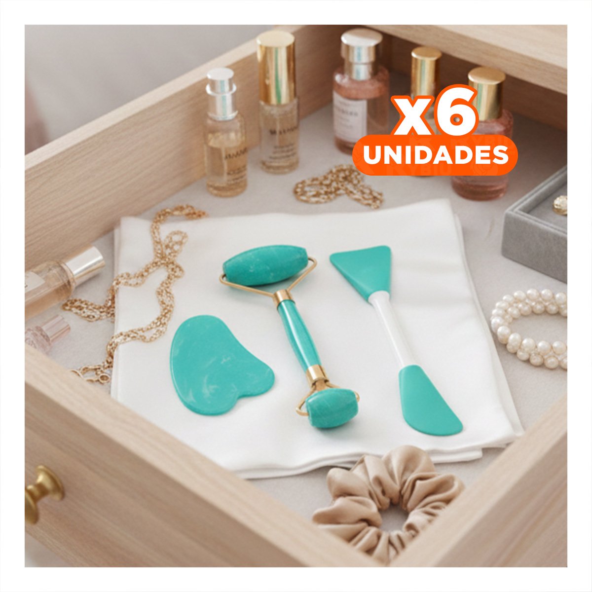 PACK6 KIT HOGAR 3 DE LIMPIEZA FACIAL PLASTICO TURQUESA PARA RUTINA DIARIA Y+REGALO STICKER - 1