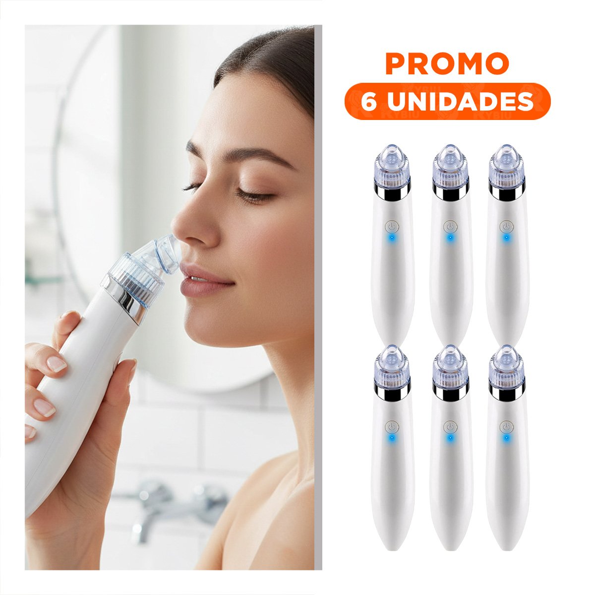 PACK6 SUCCIONADOR PROFESIONAL ROSADO PARA LIMPIEZA DE POROS - 1