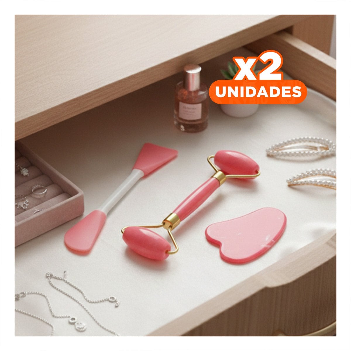 PACK2 KIT FUNCIONAL 3 DE LIMPIEZA FACIAL PLASTICO ROSADO PARA USO DIARIO Y+REGALO STICKER - 1