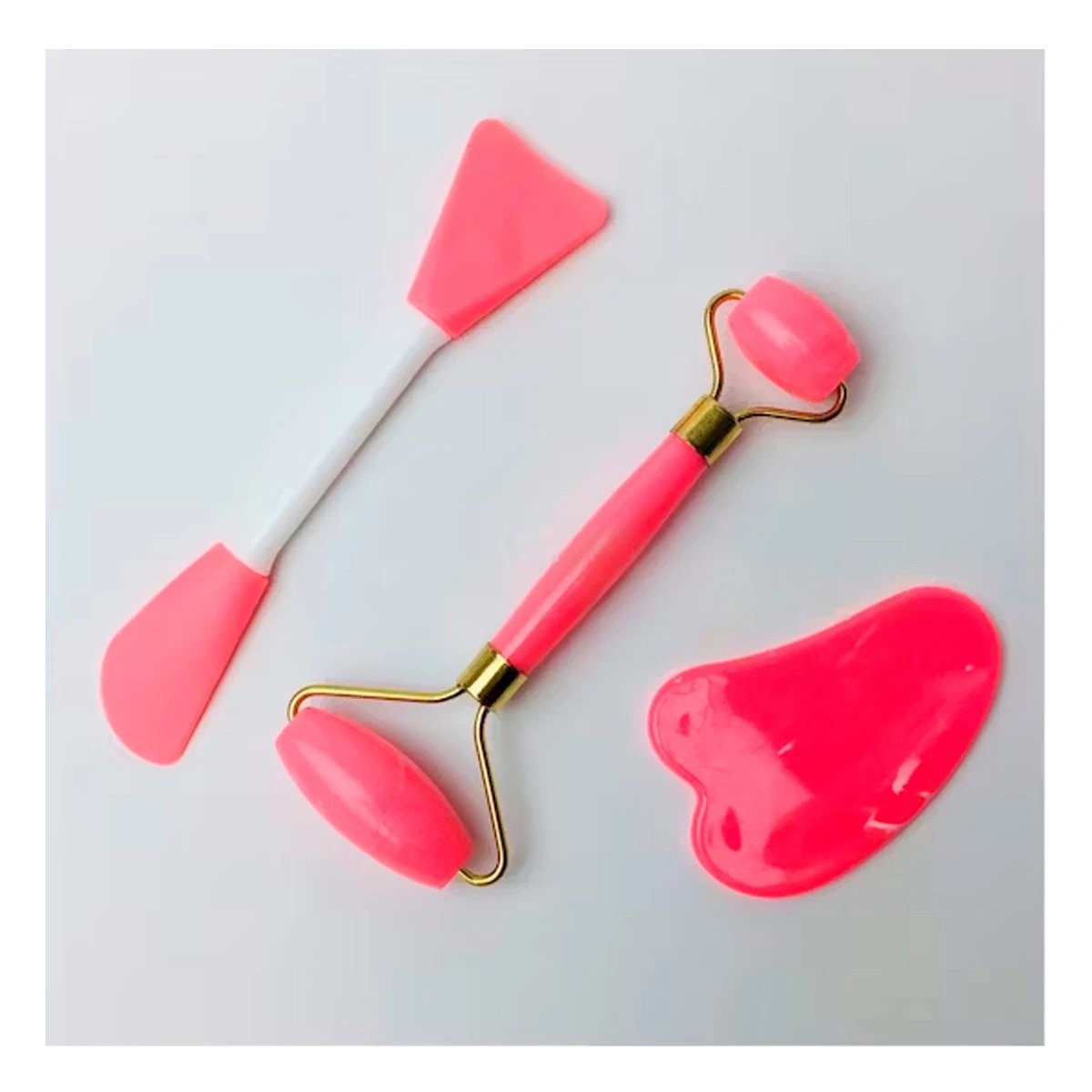 PACK2 KIT FUNCIONAL 3 DE LIMPIEZA FACIAL PLASTICO ROSADO PARA USO DIARIO Y+REGALO STICKER - 3