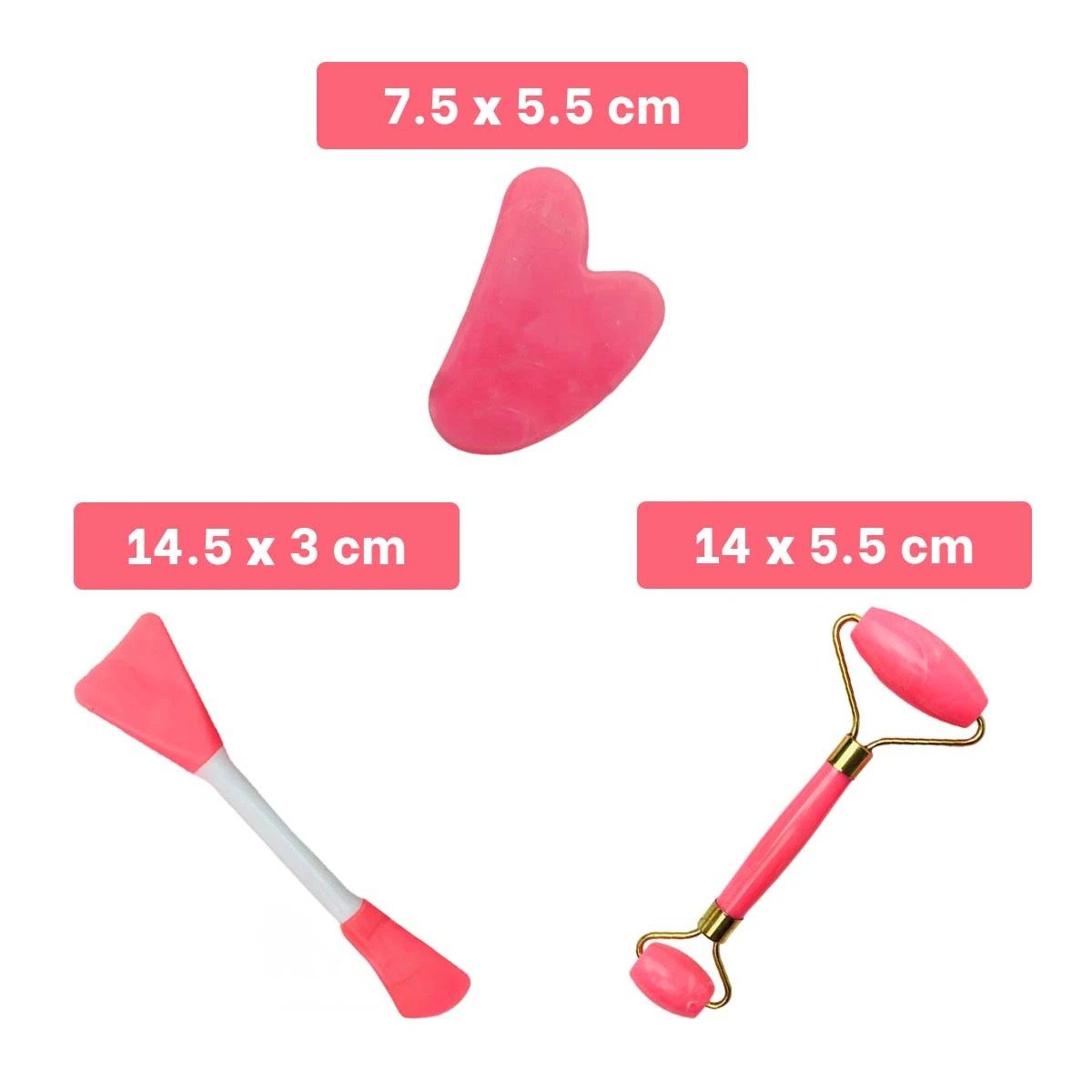 PACK2 KIT FUNCIONAL 3 DE LIMPIEZA FACIAL PLASTICO ROSADO PARA USO DIARIO Y+REGALO STICKER - 4