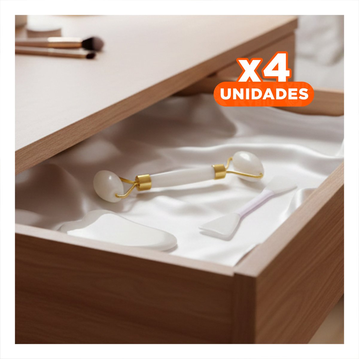 PACK4 JUEGO FUNCIONAL 3 DE LIMPIEZA FACIAL PLASTICO BLANCO PARA MUJER - 1