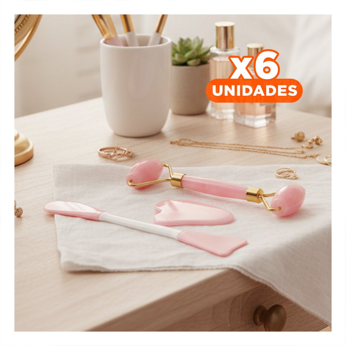 PACK6 JUEGO MUJER 3 DE LIMPIEZA FACIAL PLASTICO ROSADO BEBE Y+REGALO STICKER - 1