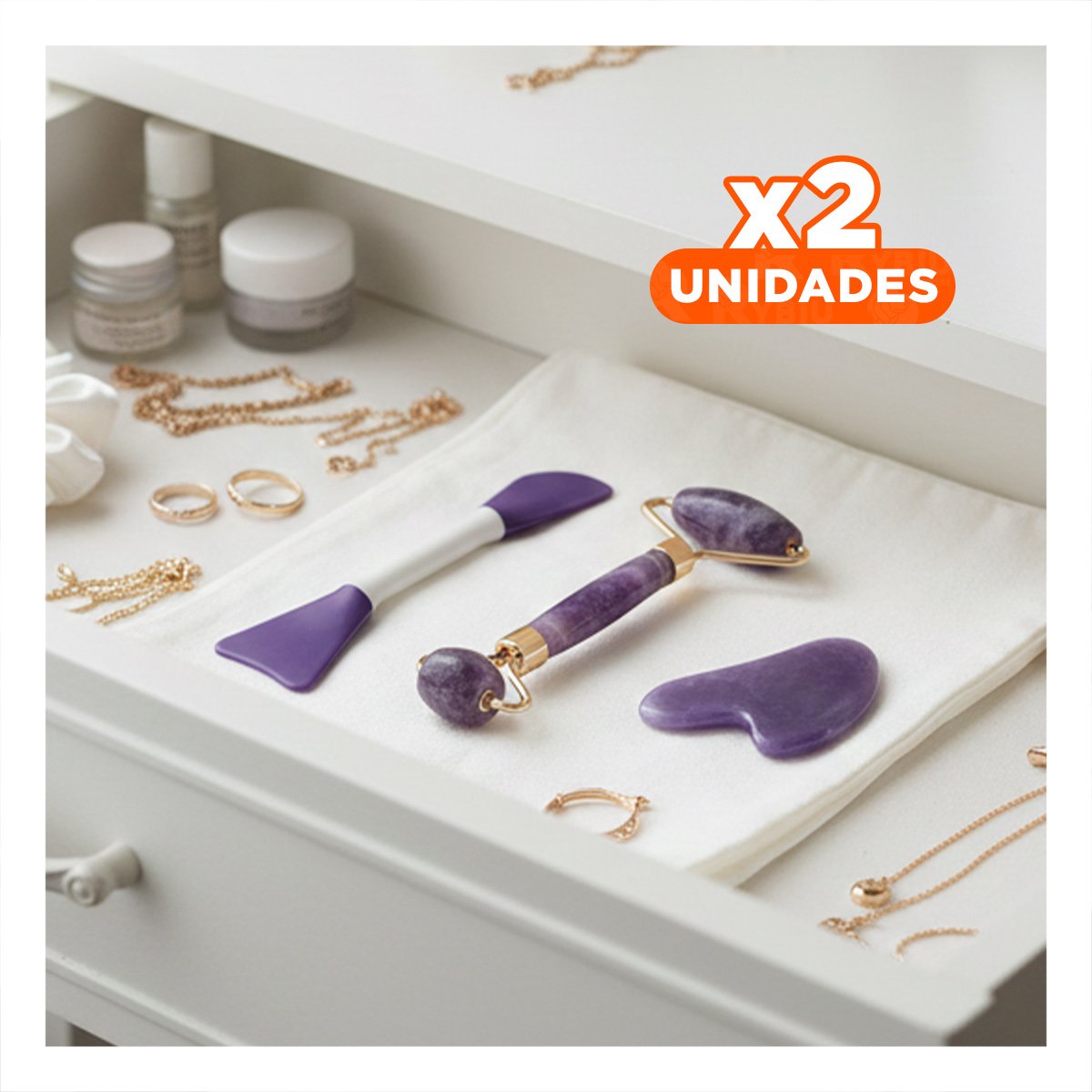 PACK2 EQUIPO BELLEZA 3 DE LIMPIEZA FACIAL PLASTICO MORADO PARA HOGAR Y+REGALO STICKER - 1