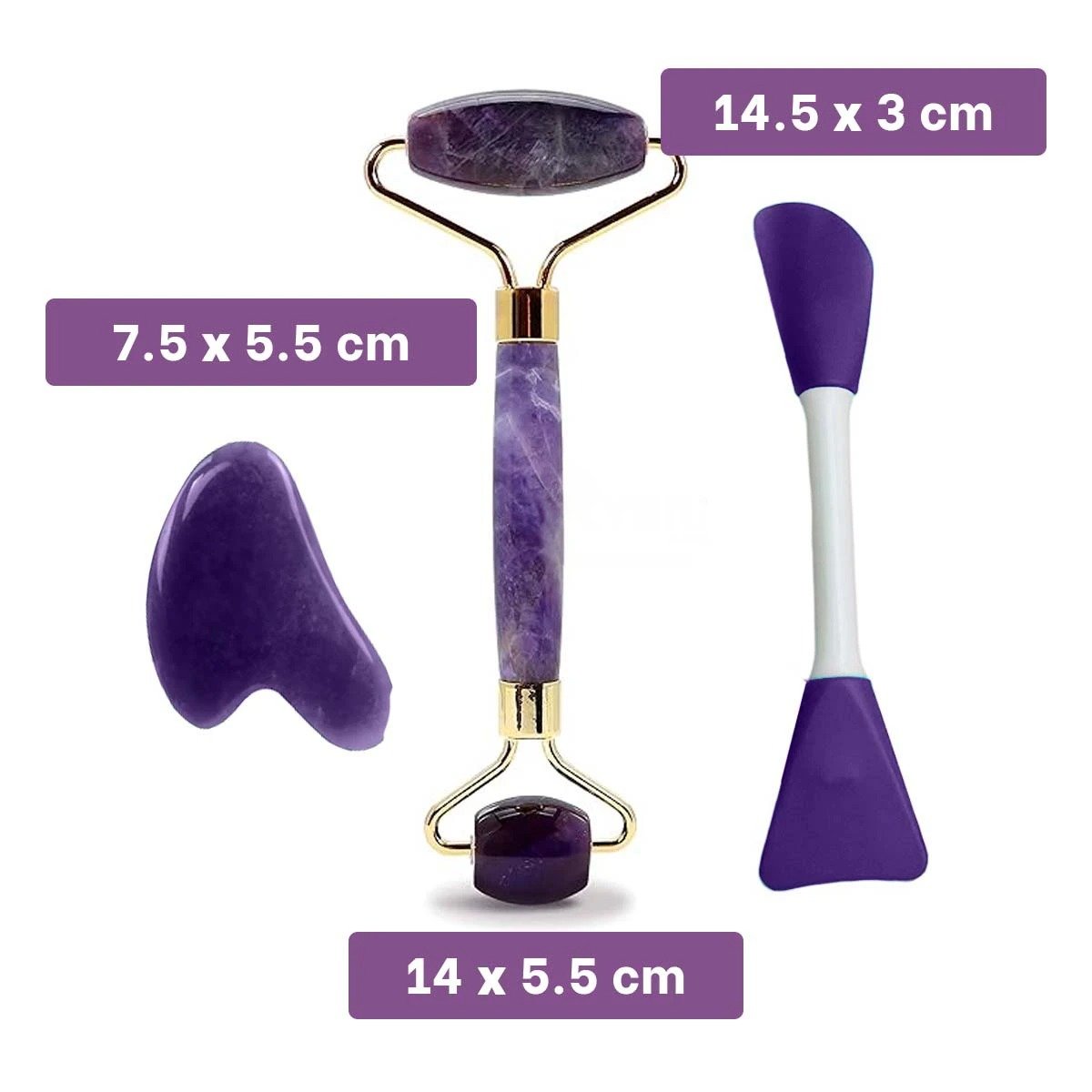 PACK2 EQUIPO BELLEZA 3 DE LIMPIEZA FACIAL PLASTICO MORADO PARA HOGAR Y+REGALO STICKER - 4