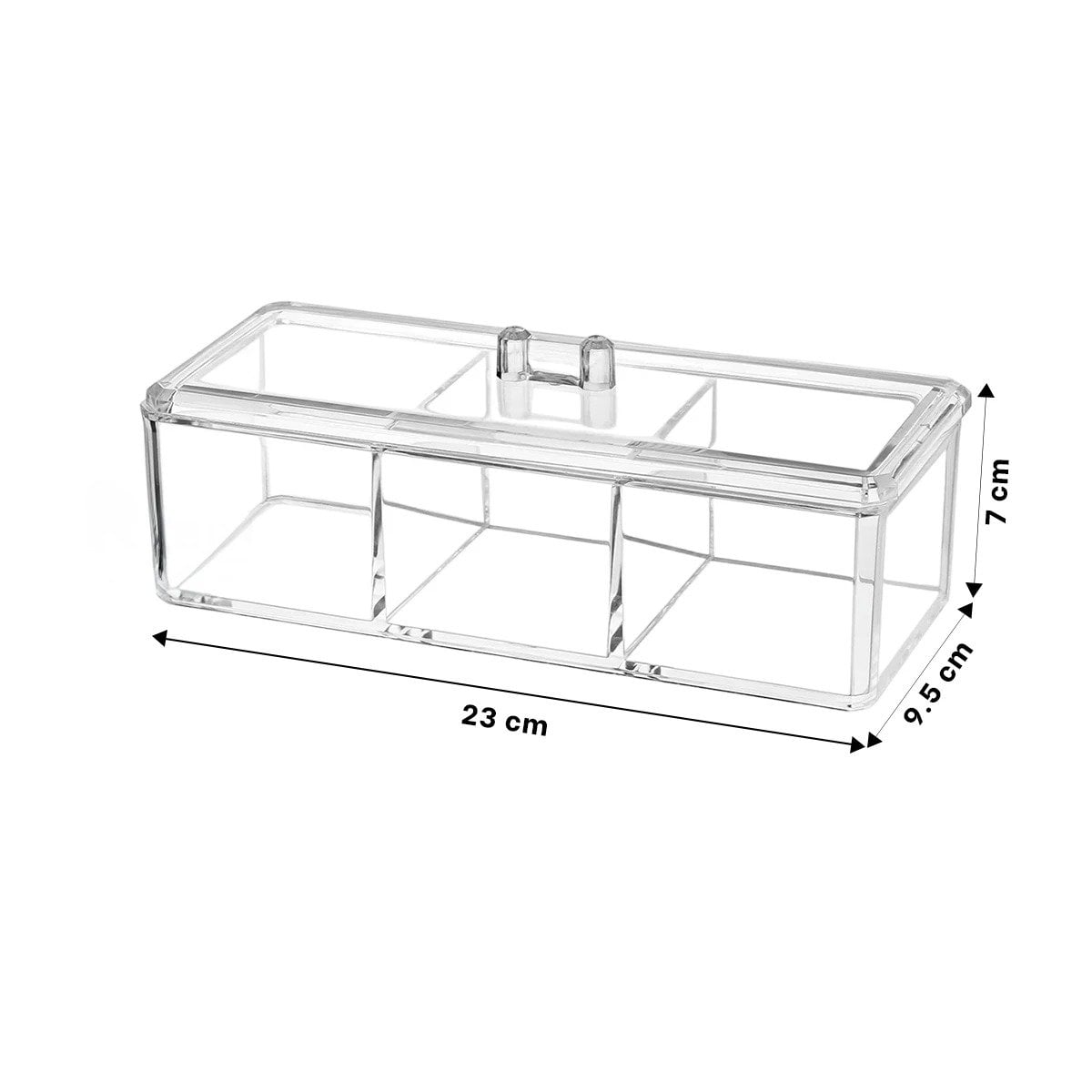 PACK12 ORGANIZADOR ACRILICO TRANSPARENTE CON ESPACIOS INTERNOS DEFINIDOS - 4