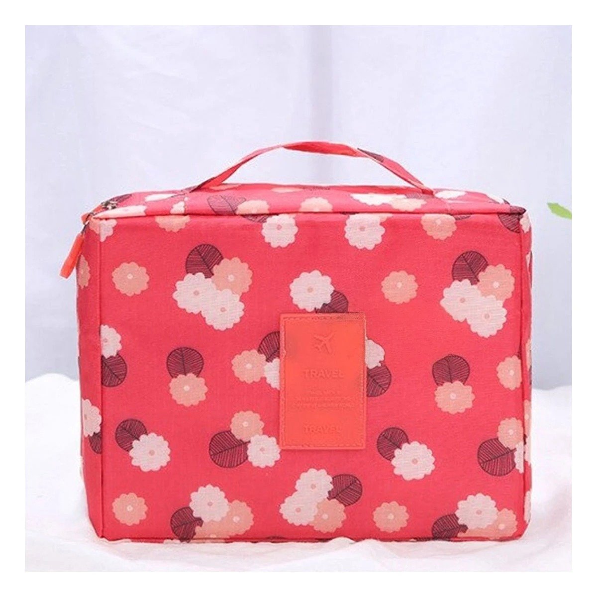 PACK2 ESTUCHE COMPACTO 20X15 CM CORAL CON DISEÑO FLORES ELEGANTE Y+PAPEL REGALO - 5