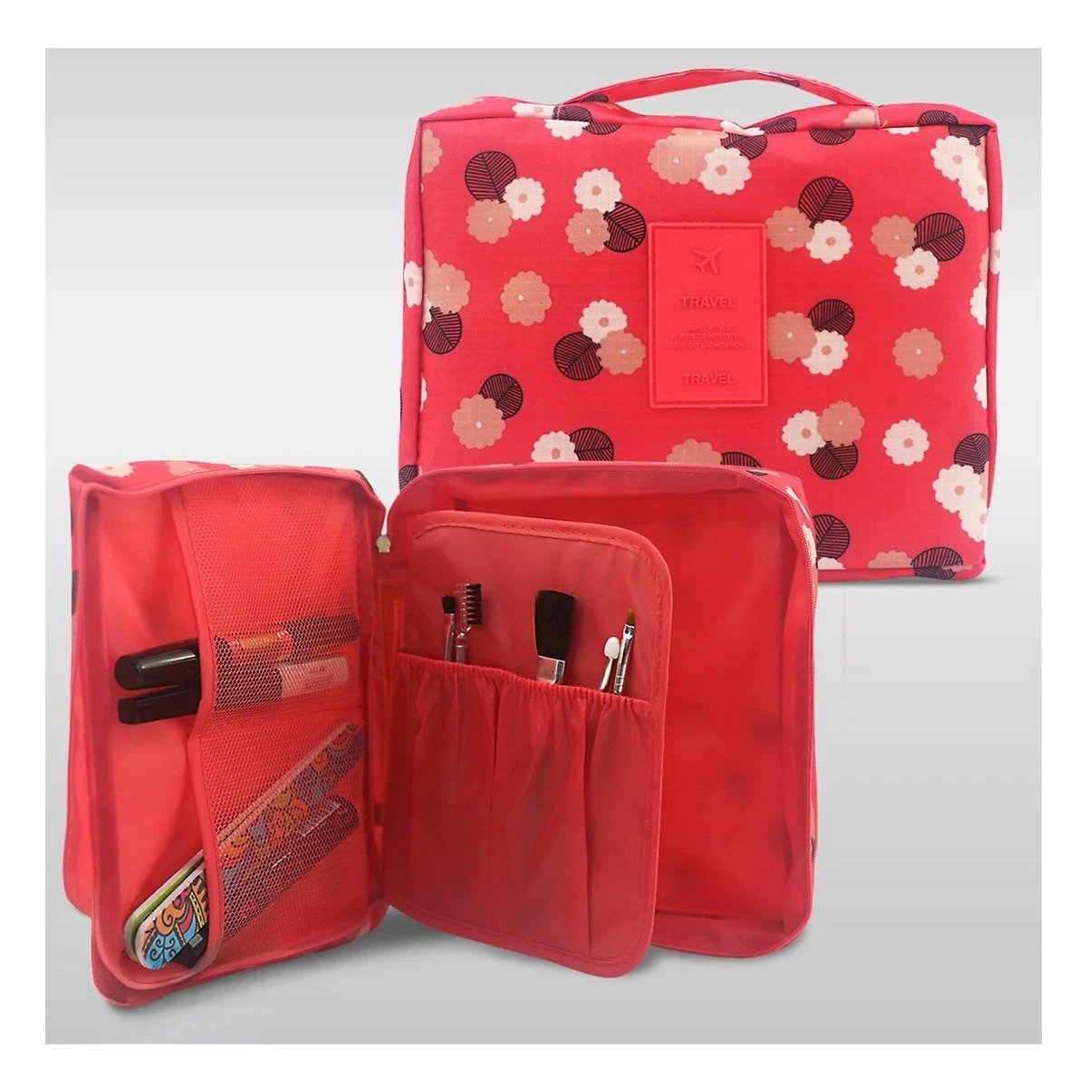 PACK6 ORGANIZADOR PRACTICO 20X15 CM CORAL CON DISEÑO FLORES FEMENINO Y+PAPEL REGALO - 2