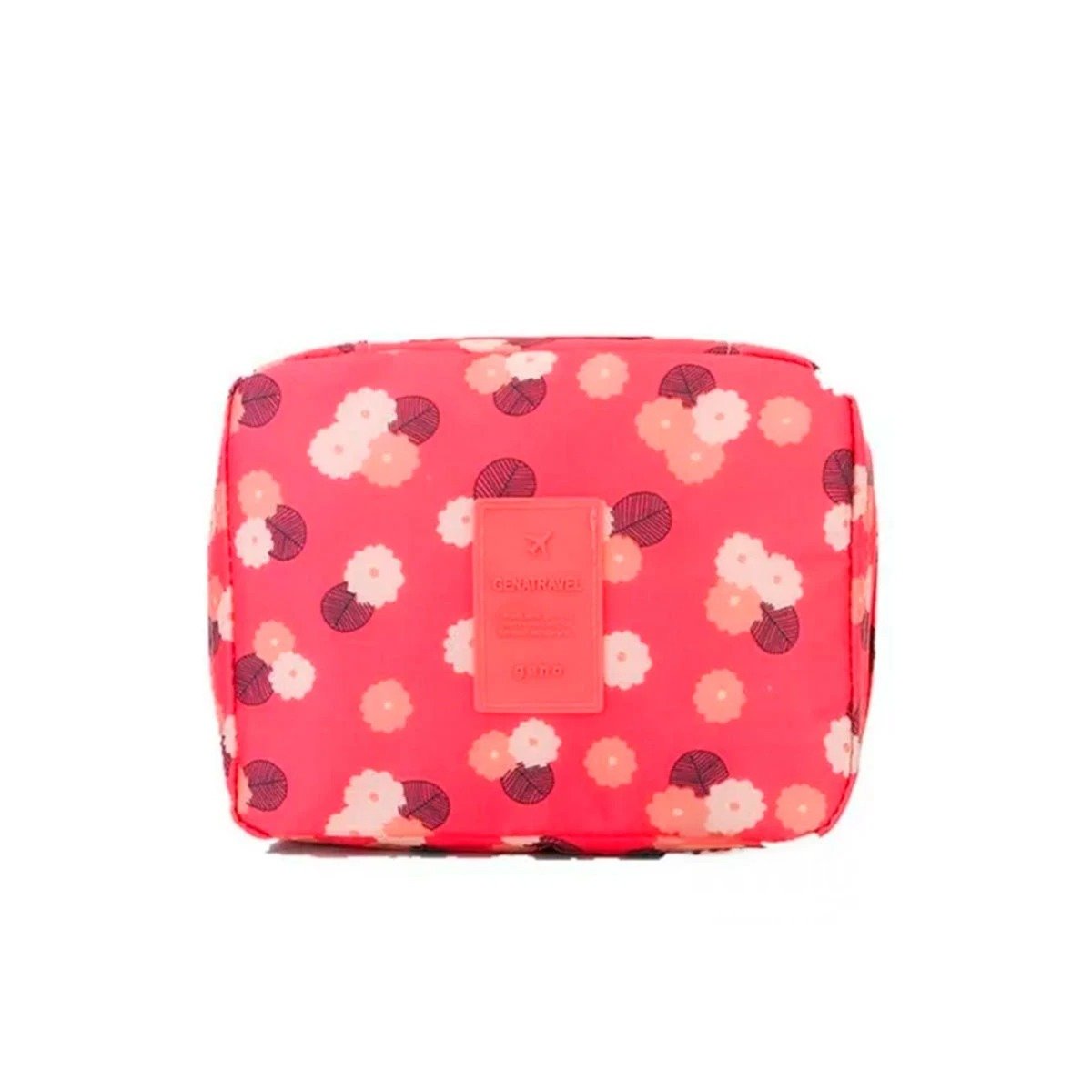 PACK2 BOLSO DE MAQUILLAJE 20X15 CM CORAL DISEÑO FLORES PARA CARTERA Y+REGALO STICKER - 2