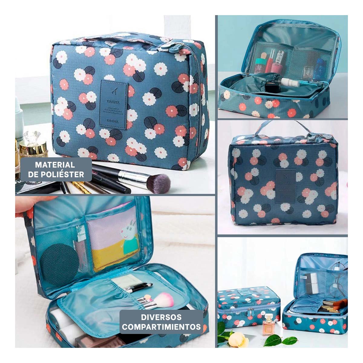 PACK6 ORGANIZADOR PRACTICO 20X15CM AZUL ACERO PARA OFICINA Y+PAPEL REGALO - 3