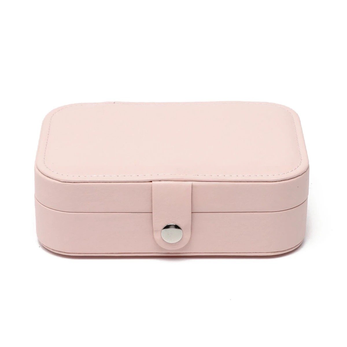PACK2 CAJA DE JOYAS 16X11X5 CM ROSADO BEBE PARA HOGAR Y+REGALO STICKER - 2