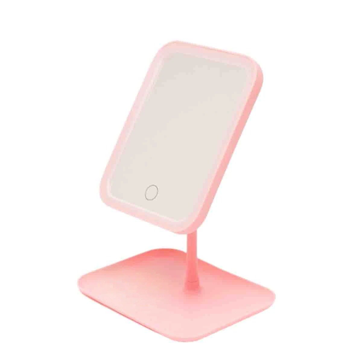 PACK2 TOCADOR PRACTICO LED TACTIL CUADRADO ROSADO CON BASE FIRME Y+REGALO STICKER - 2