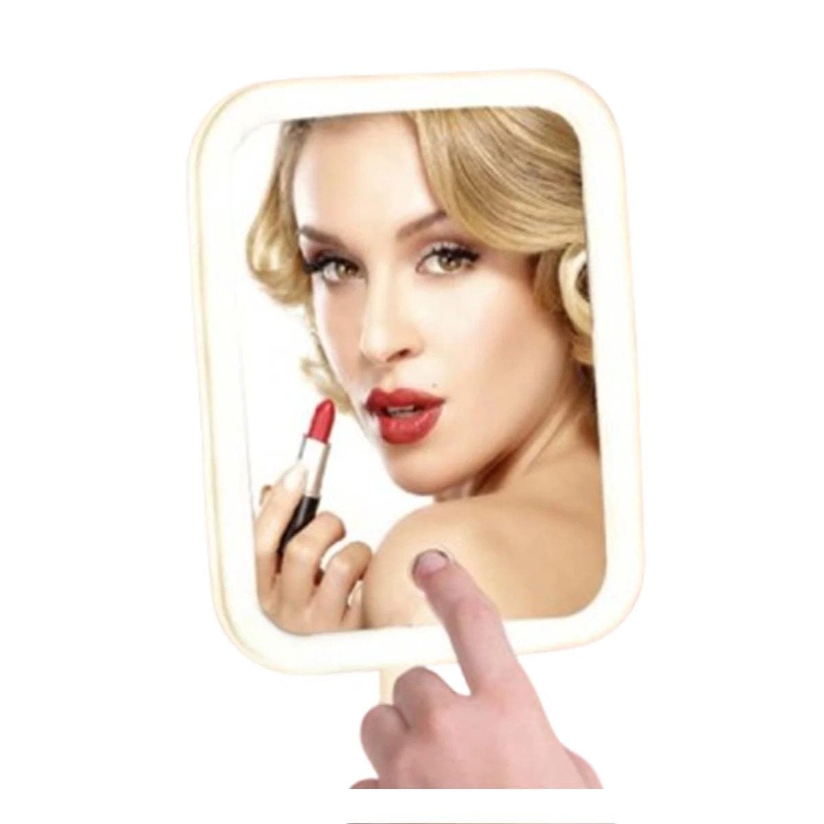PACK6 ESPEJO ESTETICO LED TACTIL CUADRADO BLANCO CON SENSOR FRONTAL Y+REGALO STICKER - 2
