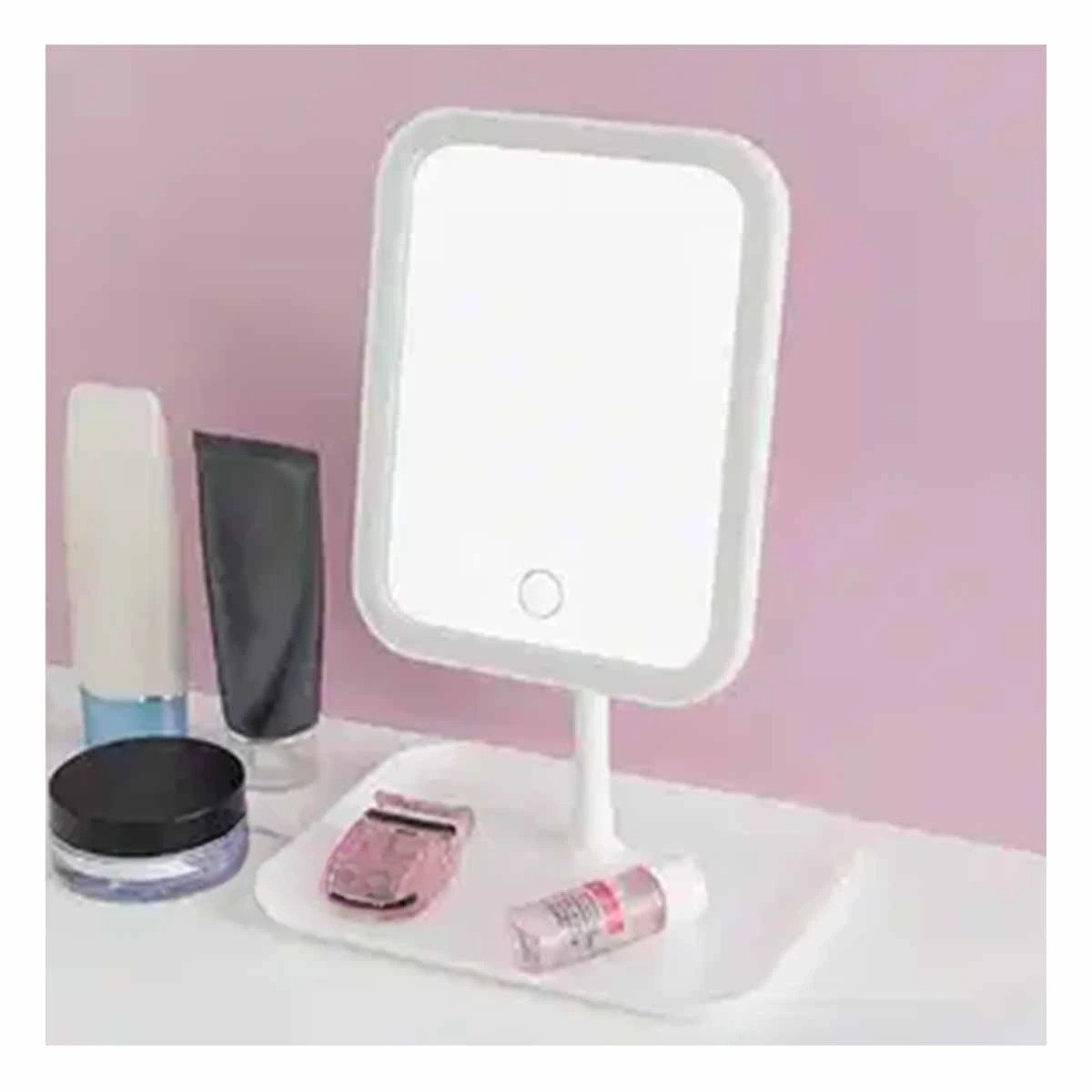 PACK6 ESPEJO ESTETICO LED TACTIL CUADRADO BLANCO CON SENSOR FRONTAL Y+REGALO STICKER - 5
