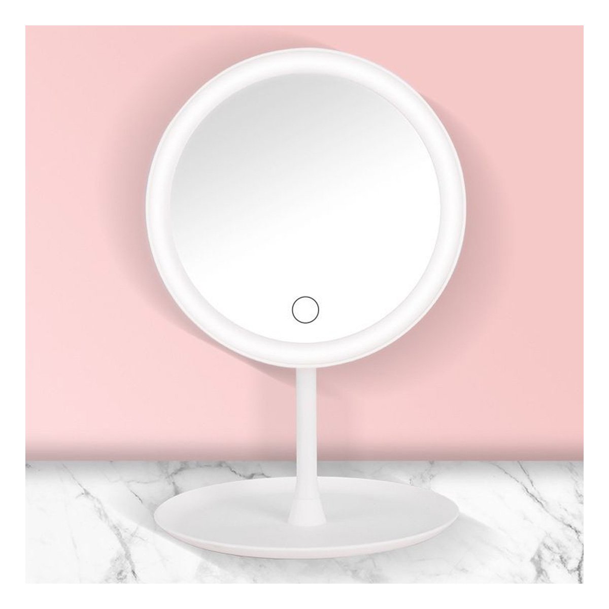 PACK2 LUNA MINIMALISTA LED TACTIL CIRCULAR BLANCO CON LUZ INTEGRADA Y+PAPEL REGALO - 5