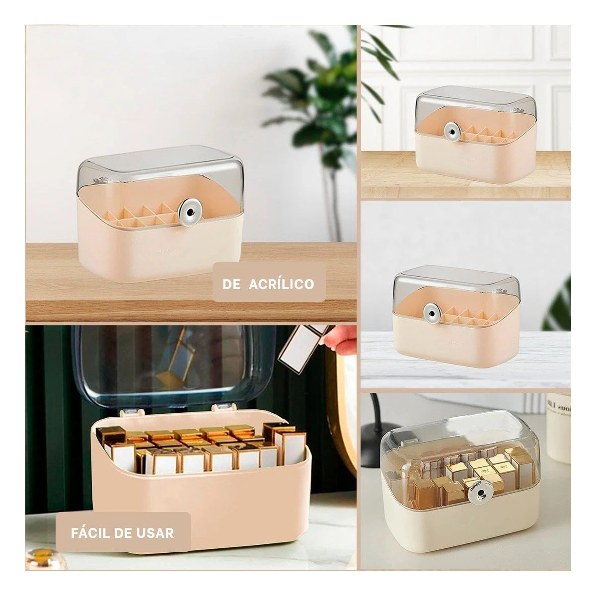 PACK2 CAJA ORGANIZADORA EN EN COLOR BEIGE CON 28 AREAS SEPARADAS Y+PAPEL REGALO - 3