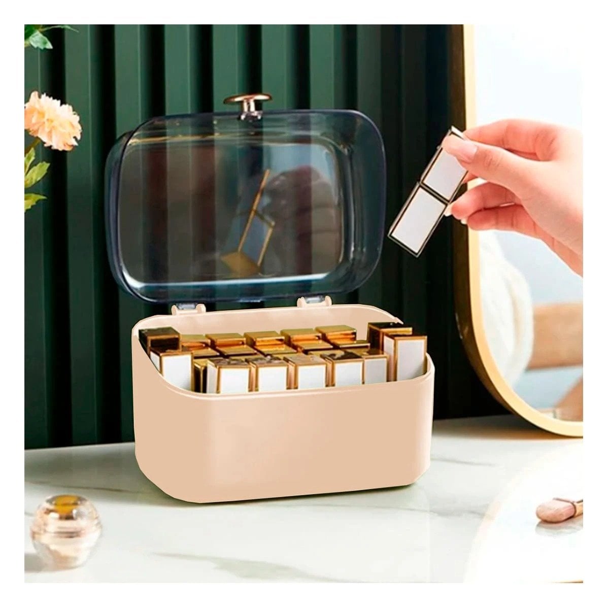 PACK2 CAJA ORGANIZADORA EN EN COLOR BEIGE CON 28 AREAS SEPARADAS Y+PAPEL REGALO - 5