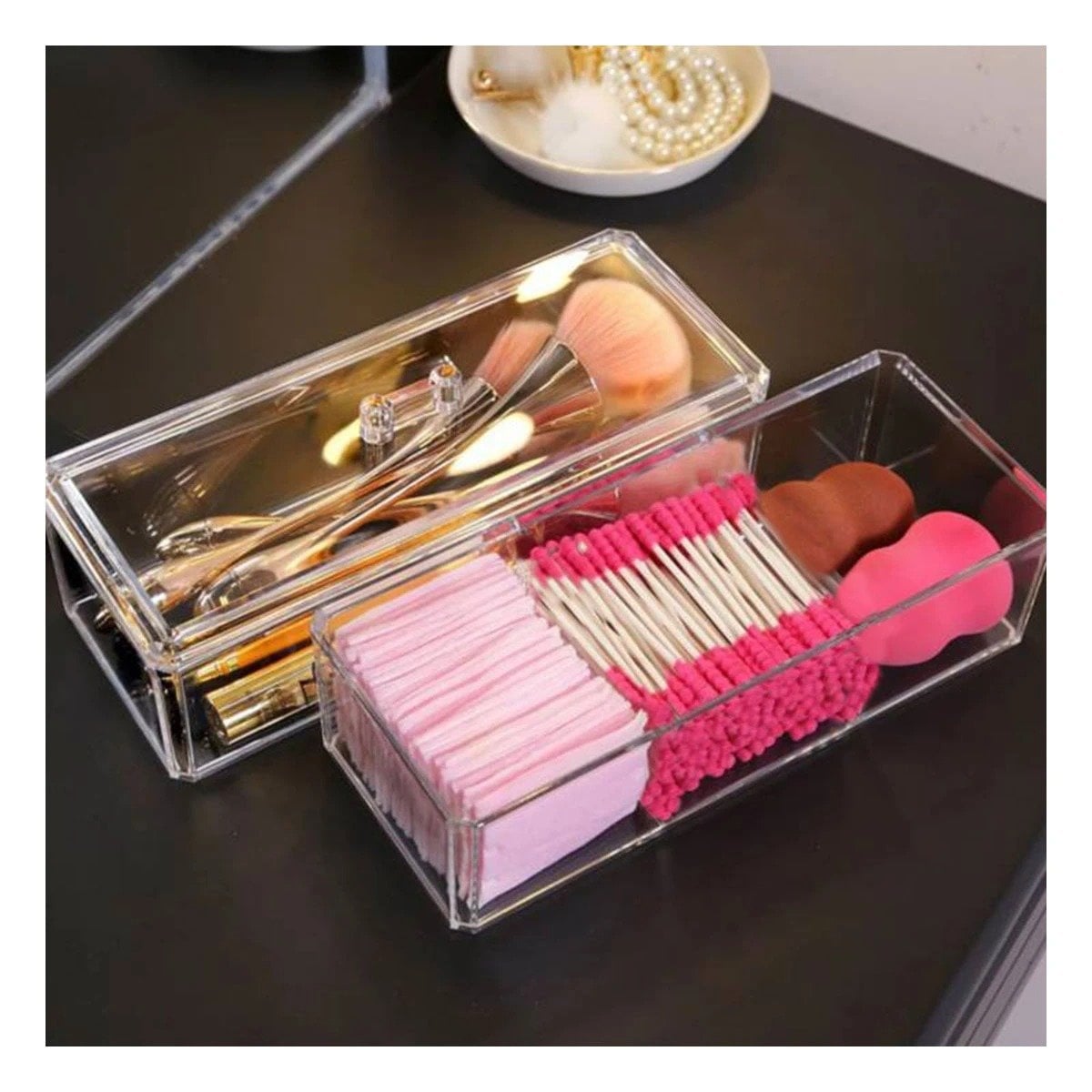 PACK12 ORGANIZADOR EN COLOR TRANSPARENTE TRES PISOS CON INTERIOR LIBRE Y+PAPEL REGALO - 3