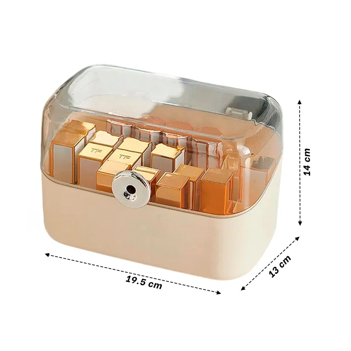 PACK4 CAJA EN COLOR BEIGE DE ORGANIZACION COMPLETA CON 28 COMPARTIMENTOS Y+PAPEL REGALO - 4
