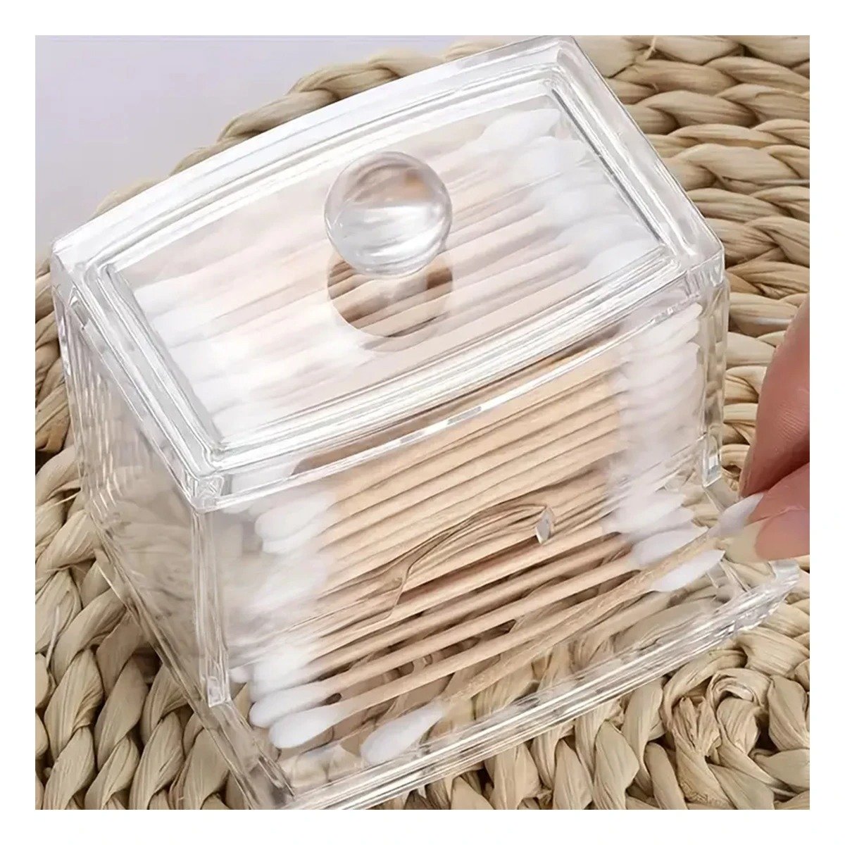 PACK4 ORGANIZADOR ACRILICO PARA BASTONCILLOS DE ALGODON Y+PAPEL REGALO - 2
