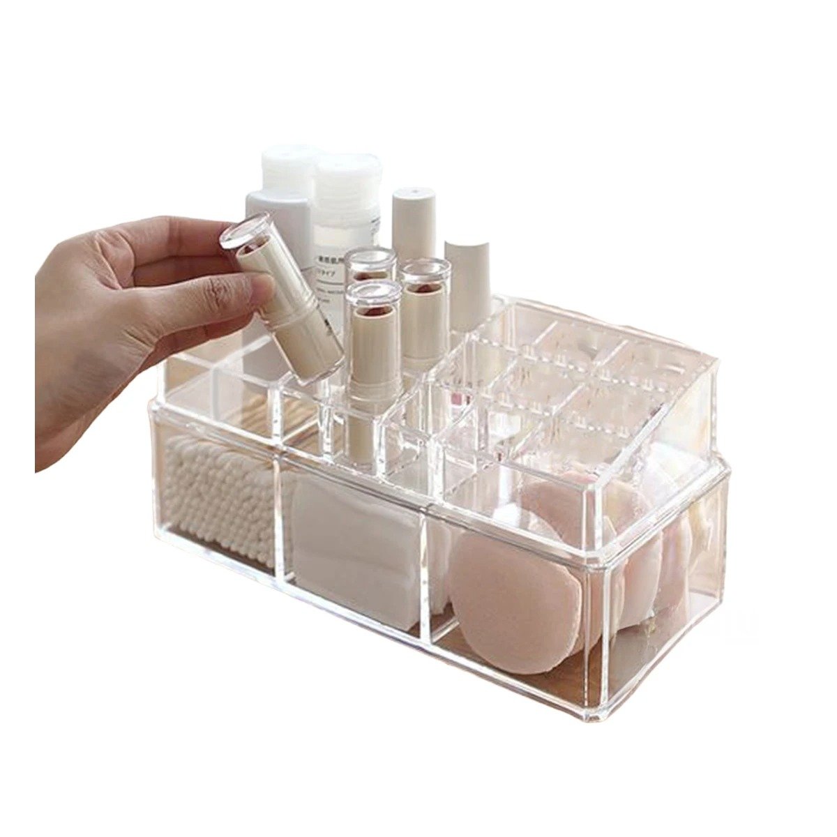 PACK4 EXHIBIDOR ACRILICO 24 COMPARTIMIENTOS PARA LABIAL Y+PAPEL REGALO - 3