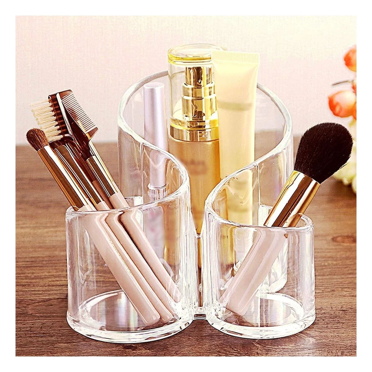 PACK2 EXHIBIDOR OVALADO DE ACRILICO PARA MAQUILLAJE - 5