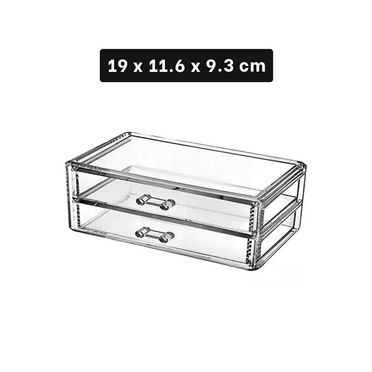 PACK12 GAVETERO ACRILICO TRANSPARENTE 2 CAJONES PARA COSMETICOS Y+PAPEL REGALO - 4