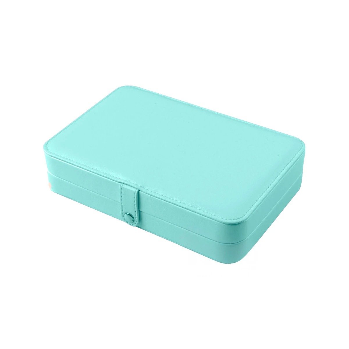 PACK2 COFRE PARA JOYAS 22X14 CM CELESTE IDEAL PARA ORDENAR ACCESORIOS Y+REGALO STICKER - 2