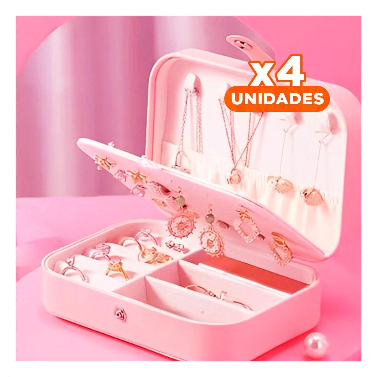 PACK4 CAJA FUCSIA 16X11X5 CM ELEGANTE Y LIGERO - 1