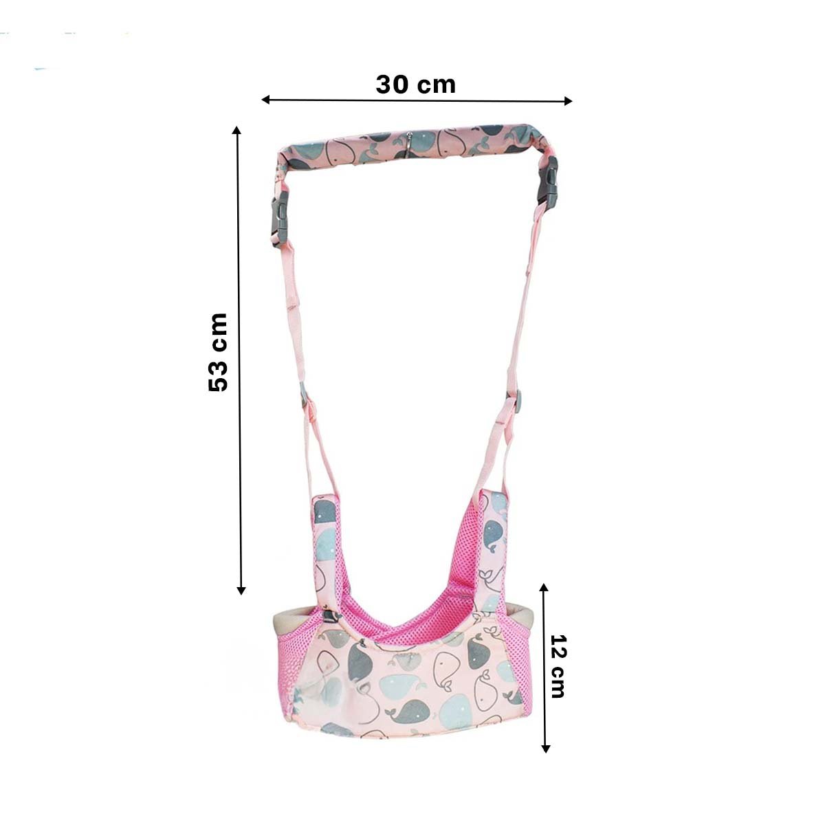 PACK2 ARNES CAMINADOR INFANTIL BEBE ROSADO DISEÑO BALLENA COMODO Y ESTABLE - 4