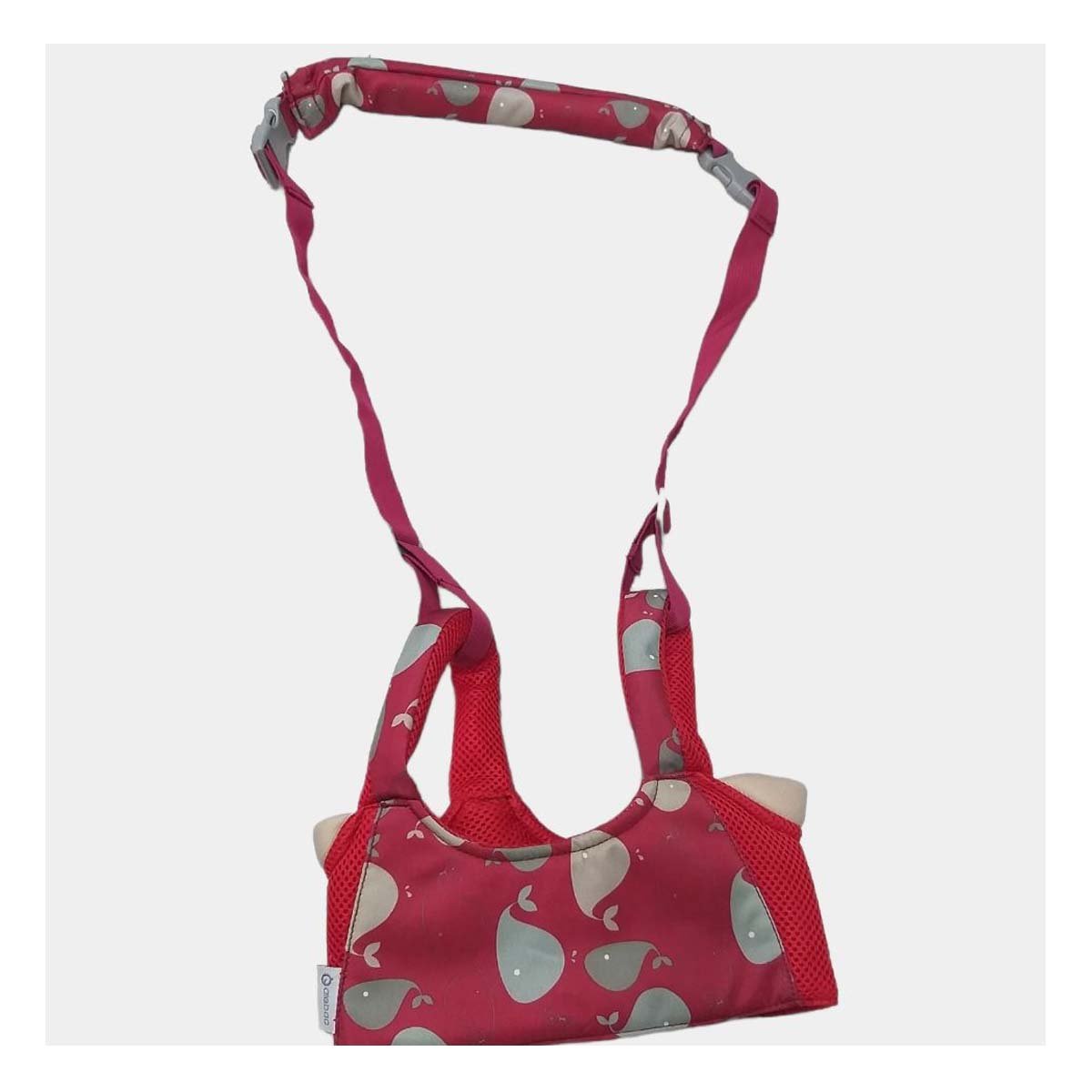 PACK2 CINTURON CAMINADOR INFANTIL BEBE ROJO DISEÑO BALLENA SEGURO Y DURADERO - 2